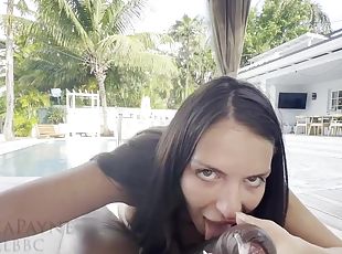 Tribal With Alexa - Big ass brunette in Outdoor Interracial