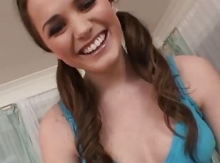 Classic Tori Black Teen Blowjob in Pigtails