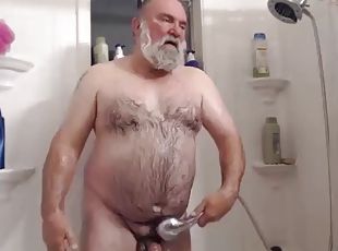 bañando, gay, ducha