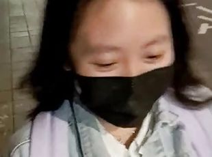 Showing big boobs in public road