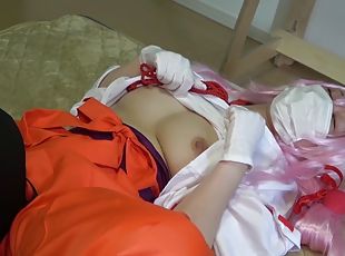 asien, dilettant, babe, blasen, beule-schuss, japanier, creampie