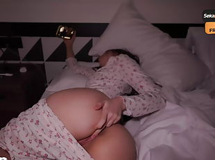 Hot Brunette gets Orgasm from Her Favorite Porn