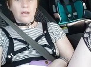 masturbation, orgasme, public, giclée, amateur, jouet, couple, voiture, solo