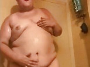 bañando, amateur, gay, regordeta-chubby, fetichista, ducha, a-solas, gay-joven, polla