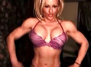 blonde, webcam, musclé