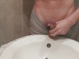 baignade, masturbation, amateur, ejaculation-sur-le-corps, énorme-bite, ados, branlette, secousses, solo, bite