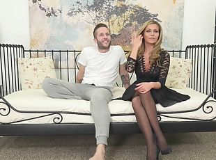 gros-nichons, levrette, babes, fellation, hardcore, pornstar, black, couple, bas, lingerie