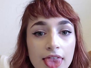 chatte-pussy, fellation, ejaculation-sur-le-corps, hardcore, branlette, couple, rousse, point-de-vue, petite-amie, ejaculation