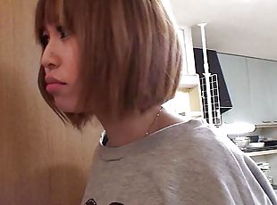 asiatisk, fisse-pussy, pikslikkeri, udløsning, milf, hardcore, japans, creampie, kæmpe