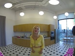 amateur, cuisine, blonde, 3d, solo, réalité