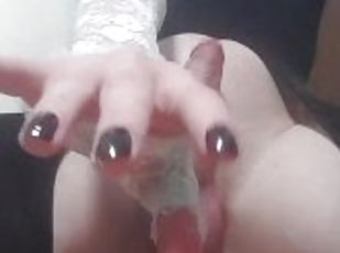 amateur, anal, ejaculation-sur-le-corps, ados, jouet, ejaculation, britannique, gode, solo, bite