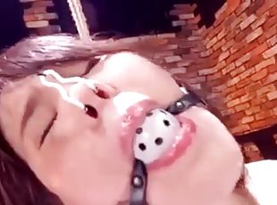 asia, blowjob-seks-dengan-mengisap-penis, menyumbat, kasar