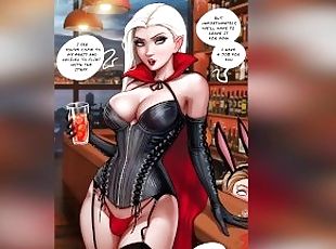 tetas-grandes, fiesta, anal, tetas, halloween, vampiro