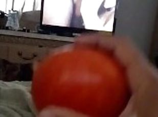 Nasty Legend fucks a tomato