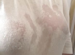 bañando, tetas-grandes, amateur, mexicano, tetas, ducha, a-solas