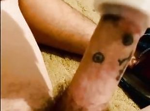 masturbação, orgasmo, amador, pénis-grande, brinquedo, punheta, pov, sozinho, tatuagem, pénis