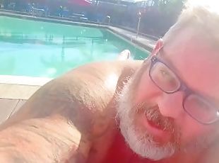 papa, amateur, mature, ejaculation-sur-le-corps, gay, joufflue, piscine, solo, pappounet, club