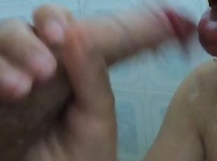 mandi, amatir, blowjob-seks-dengan-mengisap-penis, cumshot-keluarnya-sperma, remaja, latina, pasangan, sperma, kecil-mungil, mandi-shower