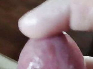 Pre cum close up.