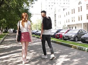 chatte-pussy, russe, fellation, ados, hardcore, couple, rousse, culotte, pute, naturel