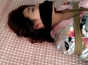 asiatique, levrette, femme, jouet, bdsm, pieds, bas, fétiche, brunette