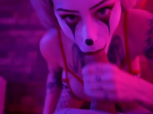 store-pupper, stor-pikk, deepthroat, strømper-stockings, pov, blond, tattoo