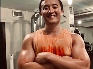 asiatique, papa, masturbation, public, amateur, gay, secousses, solo, pappounet, musclé