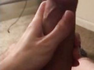 Moaning Male POV Precum Run Masturbation With Cumshot