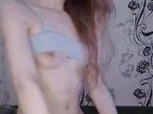 masturbación, transexual, delgada, polla-enorme, travesti, pajeándose, mona, bonita, polla