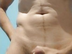 public, gay, branlette, ejaculation, solo, exhibitionniste, réalité