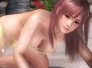 dilettant, hentai, 3d, allein, bikini