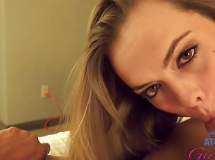 cumshot, leke, deepthroat, creampie, pov, blond, tattoo