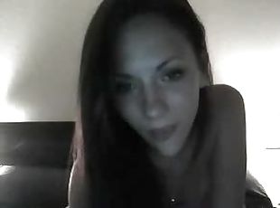 muschi, babe, junge, höschen, kamera, durchdringend, perfekt, allein, rasiert, brunette