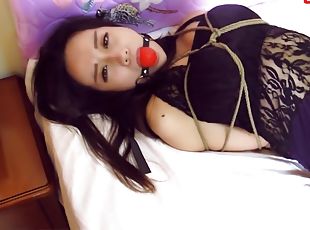 asiatic, bdsm, ciorapi, fetish, solo, chinezoaica, bondage, bruneta