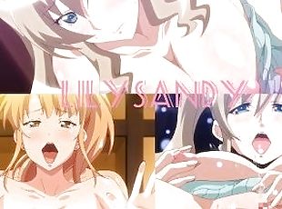 ázijské, zadok, veľké-prsia, japonské, creampie, anime, hentaj, prsia, erotické, tvrdé