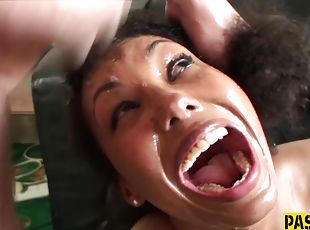 Wam fetish ebony babe rides and throats