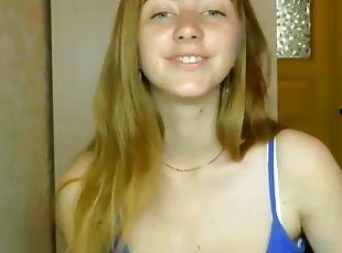 teta-grande, grande, mamilos, russo, amador, adolescente, loira, webcam, dançando