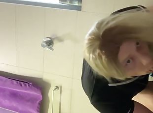 röv, shemale, amatör, avsugning, leksak, deepthroat, blond, dildo, ensam