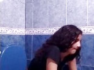 bañando, amateur, fetichista, a-solas