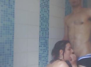 baignade, orgasme, amateur, énorme-bite, ados, hardcore, couple, point-de-vue, douche, brunette