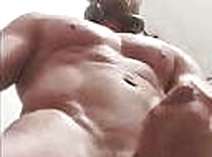 masturbation, amateur, ejaculation-sur-le-corps, énorme-bite, gay, secousses, webcam, musclé