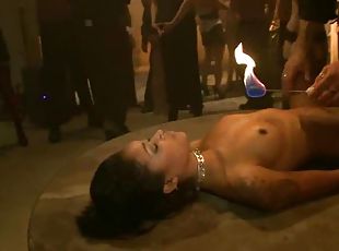 Lilla Katt gets fucked by a few people during a BDSM orgy