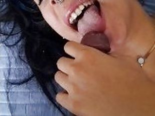 amateur, fellation, énorme-bite, interracial, ados, maison, latina, black, point-de-vue, bite