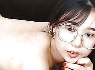 asiático, webcam