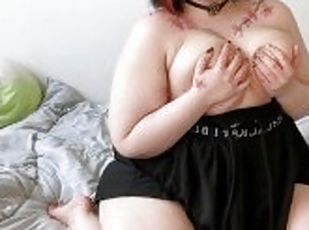 teta-grande, grande, amador, chupanços, adolescente, brinquedo, mãe, bbw, pov, natural