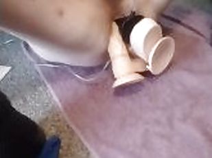 extremo, amateur, anal, juguete, gay, a-solas, polla