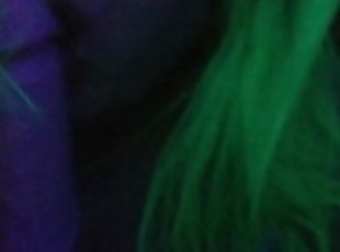 Chubby Teen Blacklight Blowjob