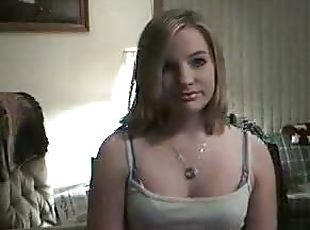 onani, amatør, blond, webcam