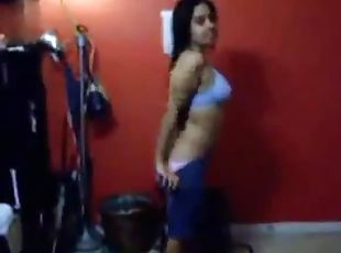 Sexy Latina Strips And Masturbates in a Homemade Clip