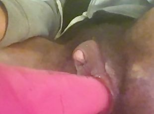 masturbation, amateur, ébène, jouet, gode, solo